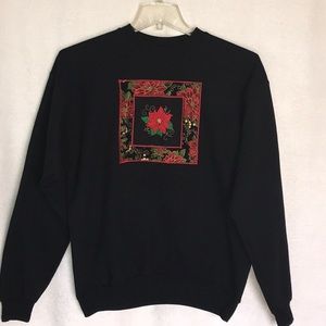 Vintage Christmas embroidered sweatshirt like new condition never worn